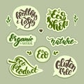 Vector set of eco stickers