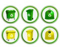 Vector set of ecology, environmental stickers Royalty Free Stock Photo