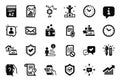 Vector Set of Education icons related to Ask question, Wrong file and Time. Vector