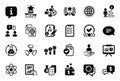 Vector Set of Education icons related to Checklist, Winner podium and Atom core. Vector