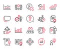 Vector Set of Education icons related to Growth chart, Teamwork and Add team. Vector