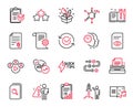 Vector Set of Education icons related to View document, Search employee and Ranking stars. Vector