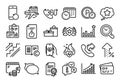 Vector set of Efficacy, 360 degree and Laureate line icons set. Vector