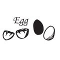 Vector set of egg in line art style. Sketch. Isolated on white background. Isolated Royalty Free Stock Photo