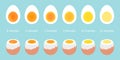 vector collection of eggs on blue background Royalty Free Stock Photo