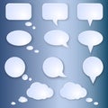 Vector Set of Empty Speech Bubbles