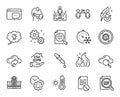 Vector set of Energy, Hypoallergenic tested and Wrong file line icons set. Vector