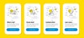 Vector set of Engineering documentation, Technical algorithm and Creative idea line icons set. Vector
