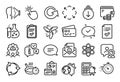 Vector set of Engineering team, Scroll down and Timer line icons set. Vector
