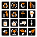 Vector set of environmental / recycling icons Royalty Free Stock Photo