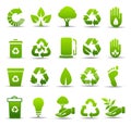 Vector set of environmental / recycling icons Royalty Free Stock Photo