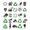 Vector set of environmental / recycling icons Royalty Free Stock Photo