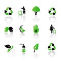 Vector set of environmental / recycling icons Royalty Free Stock Photo