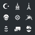 Vector Set of Europe immigration Icons.