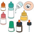 Vector set of eye medicine