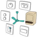 Vector set of fan switch Royalty Free Stock Photo