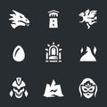 Vector Set of Fantasy story Icons.