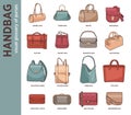 Vector set with fashion bags