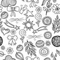 Vector set of fashionable patches elements like heart, flower, mail, cloud, leaf, sun. Royalty Free Stock Photo