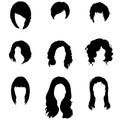 Vector Set of Female Hairdress