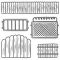 Vector set of fence