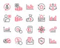 Vector Set of Finance icons related to Upper arrows, Cashback and Money loss. Vector