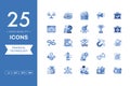 Vector set of Financial Technology icons Royalty Free Stock Photo