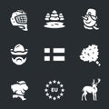 Vector Set of Finland. Royalty Free Stock Photo