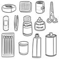 vector set of first aid kit Royalty Free Stock Photo