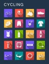 Vector Set Flat Square Icons Royalty Free Stock Photo