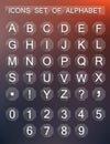 Vector Set Flat Symbols of Alphabet Royalty Free Stock Photo