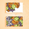 Vector Set of Floral Banners Royalty Free Stock Photo