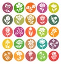 Vector set of flower icons