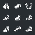 Vector Set of Footwear Icons.