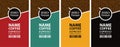 Vector set of labels for coffee beans