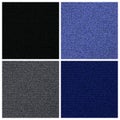 Vector set of four different versions of the jeans or denim texture.