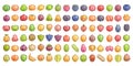 Vector set of fresh Fruits Royalty Free Stock Photo