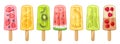 Vector set of Fruit Popsicle