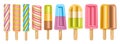 Vector set of Fruit Popsicle