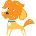 Vector Set of funny Mixed breed or mongrel dog