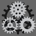 Vector set. Gear, cog, sprocket, wheel Royalty Free Stock Photo