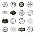 Vector set of geometric abstract logos, badges. Hipster, modern style. Identity for company .