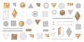 Vector set. Geometric shapes. Minimal modern shapes. Minimalist geometric forms for your design project. Trendy hipster