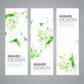 Vector set geometric polygonal banners. Technology modern business template. Royalty Free Stock Photo