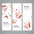 Vector set geometric polygonal banners. Technology modern business template. Royalty Free Stock Photo