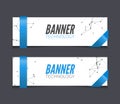 Vector set geometric polygonal banners. Technology modern business template. Royalty Free Stock Photo