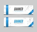 Vector set geometric polygonal banners. Technology modern business template. Royalty Free Stock Photo