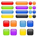 vector Set of glass buttons Royalty Free Stock Photo