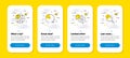 Vector set of Global insurance, 5g internet and 24 hours line icons set. Vector