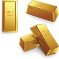 vector Set of gold bars